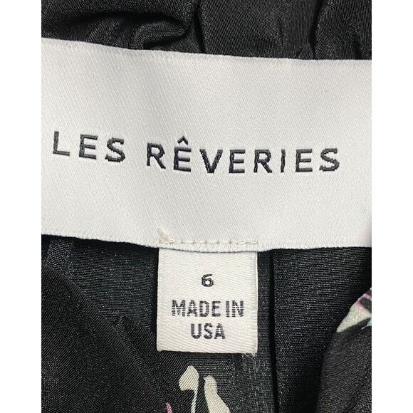 Les Revêries Tie-front Maxi Dress in Floral Print Silk - Picture 8 of 9